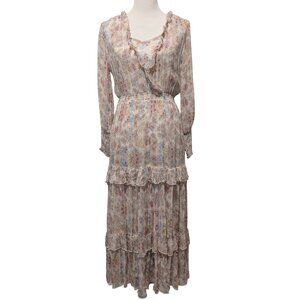 Sundance Womens Sz PS Wild Desert Bloom Floral Chiffon Maxi Dress W/Slip Flaw